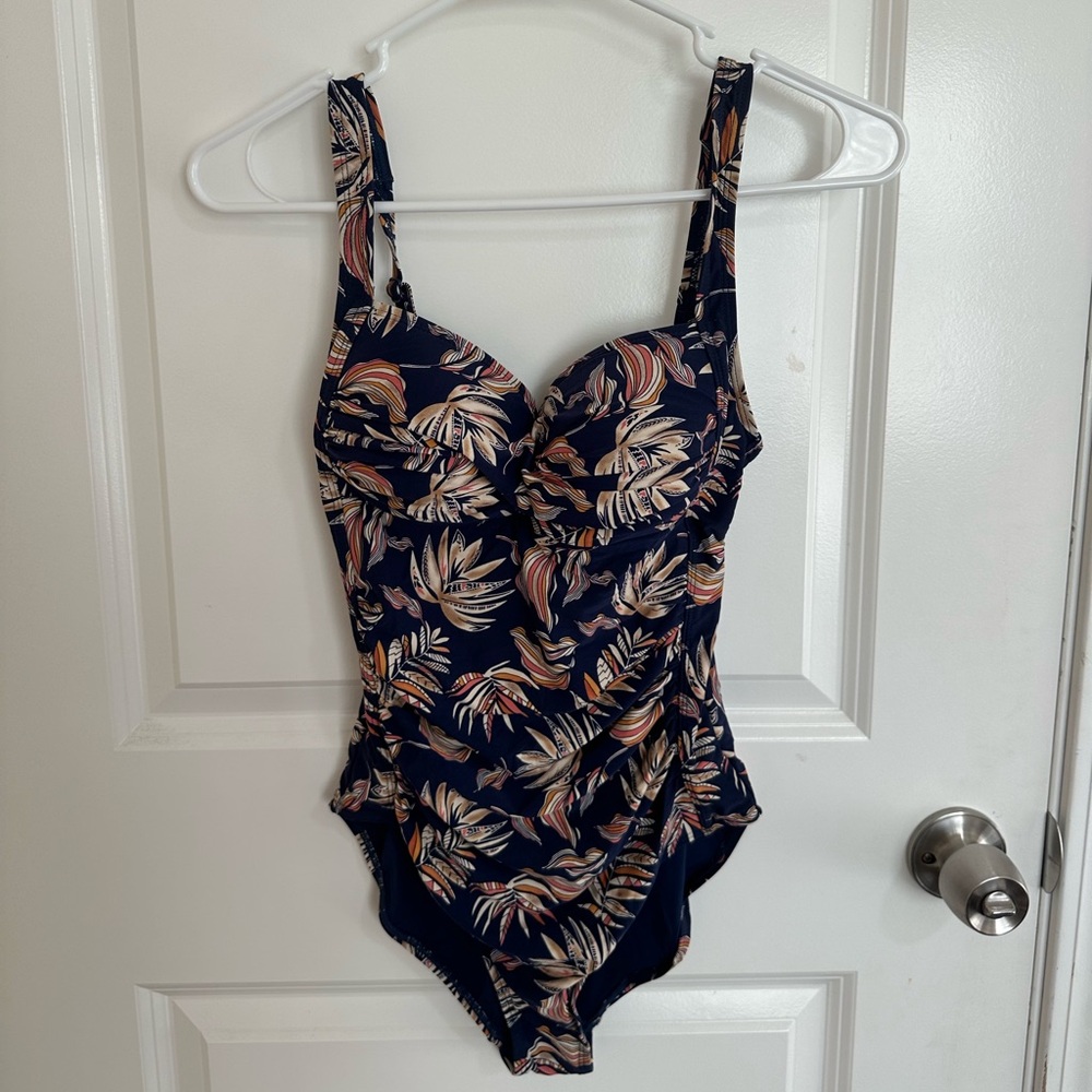 Niptuck Navy Tropical Swimsuit